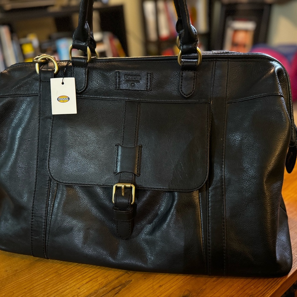 Fossil Black Overnight Bag